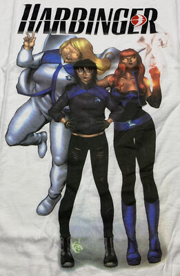 Harbinger Comic Book T-Shirt Zephyr Torque Livewire Valiant Psionic Women s XL