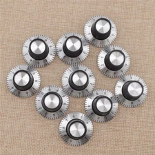 Volume Potentiometer Knob with Scale Mark Loudspeaker Shaft Rotary Cap 10 Pcs