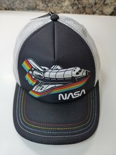 NASA Space Shuttle Baseball Cap Snap Back trucker Hat Rainbow New with Tags