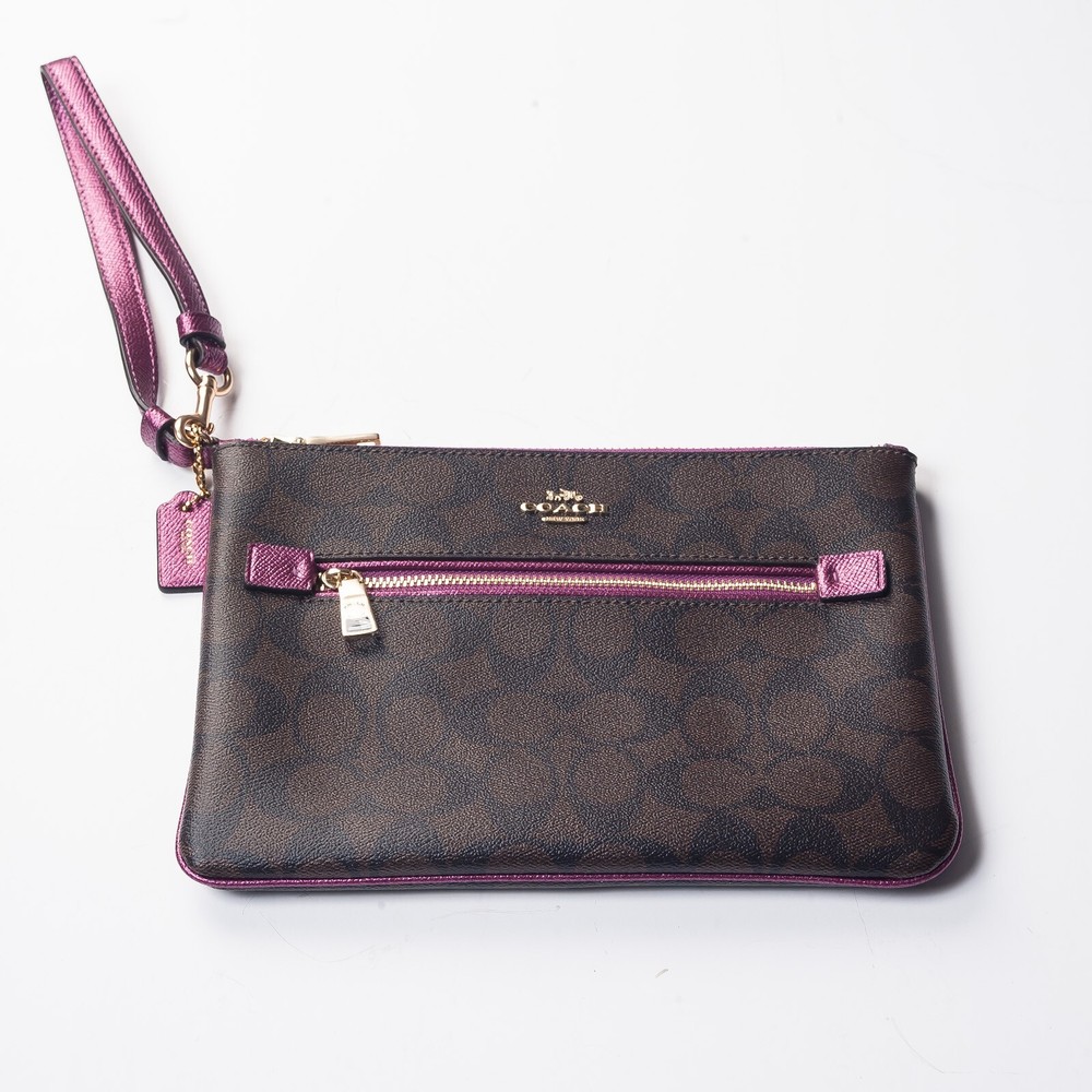 COACH Brown Monogram Clutch NWOT