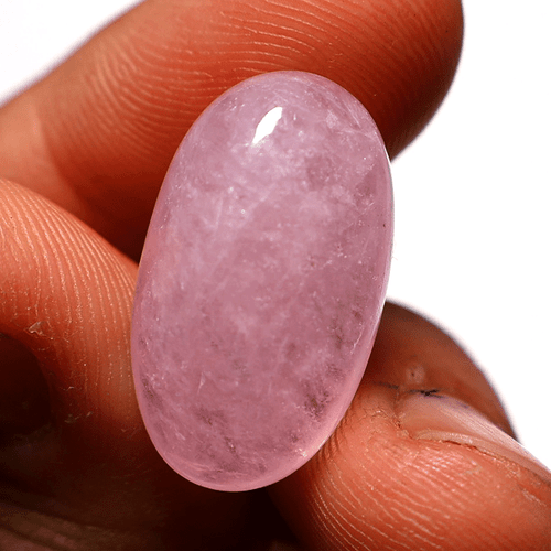 Piedra preciosa cabujón ovalada de alta calidad de 23,8 mm x 14 mm de morganita natural de 25,8 quilates sin tratar - Imagen 6 de 11
