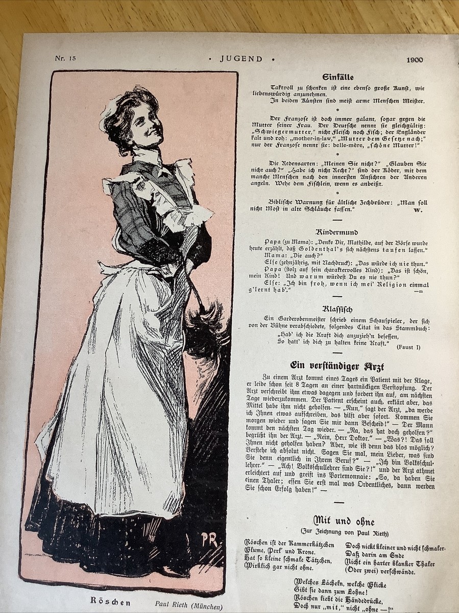 1900 RARE ART NOUVEAU GERMAN COMPLETE MAGAZINE ~ THE JUGEND | eBay