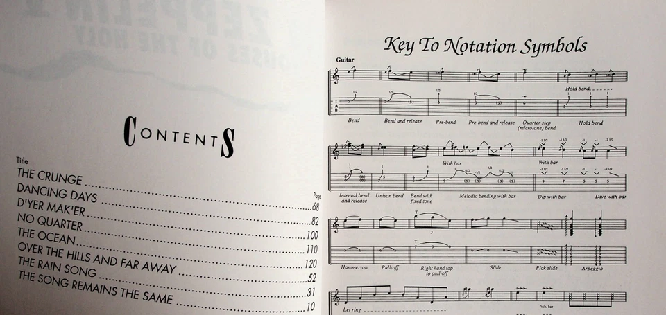 Led Zeppelin V Houses Of The Holy Guitar Tab Music Songbook Vocal - Image 2 of 4