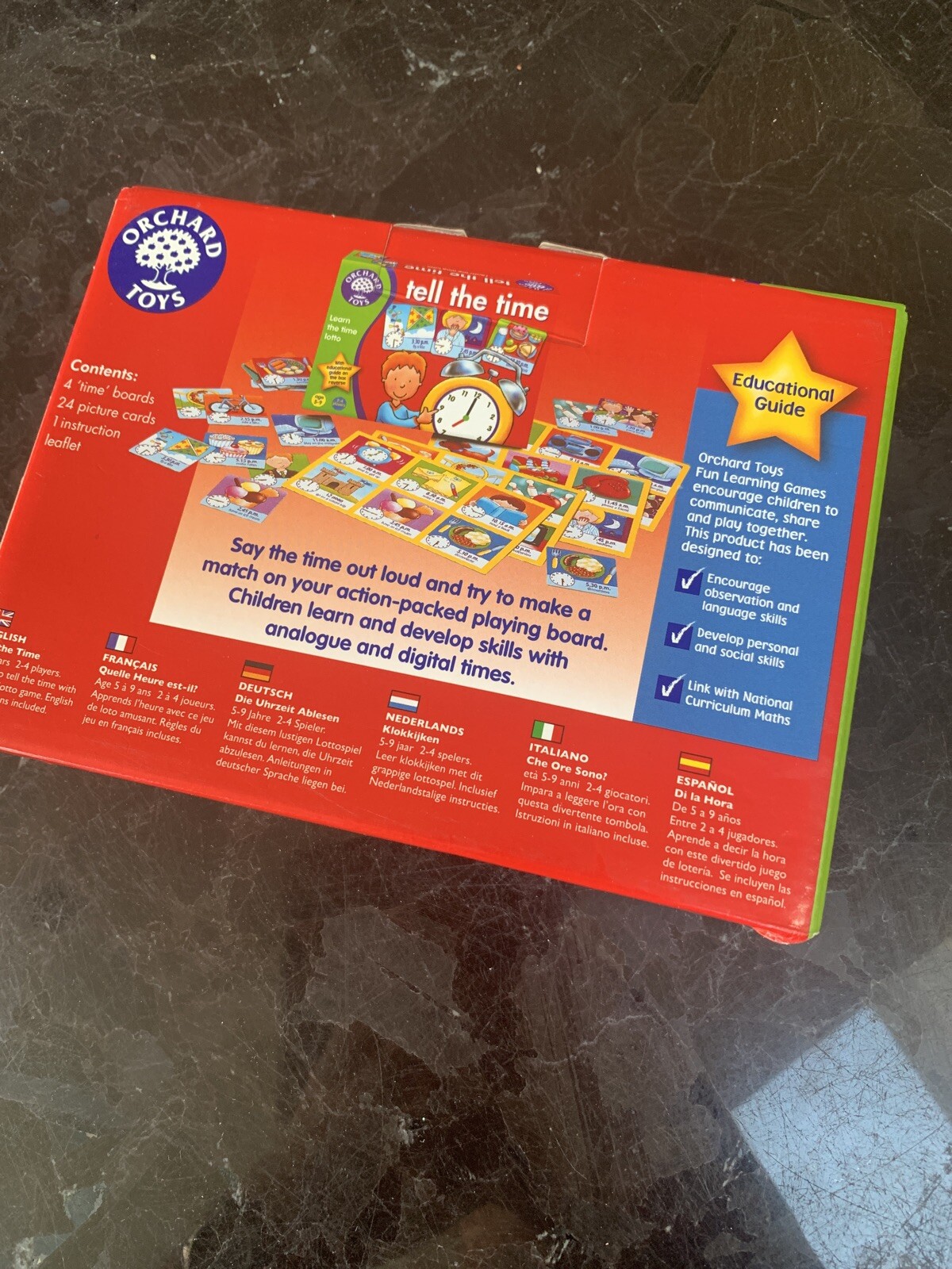 tell the time game orchard toys