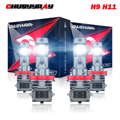 H11 LED Headlights High Low Kit For Kawasaki Ninja ZX14 06-11
