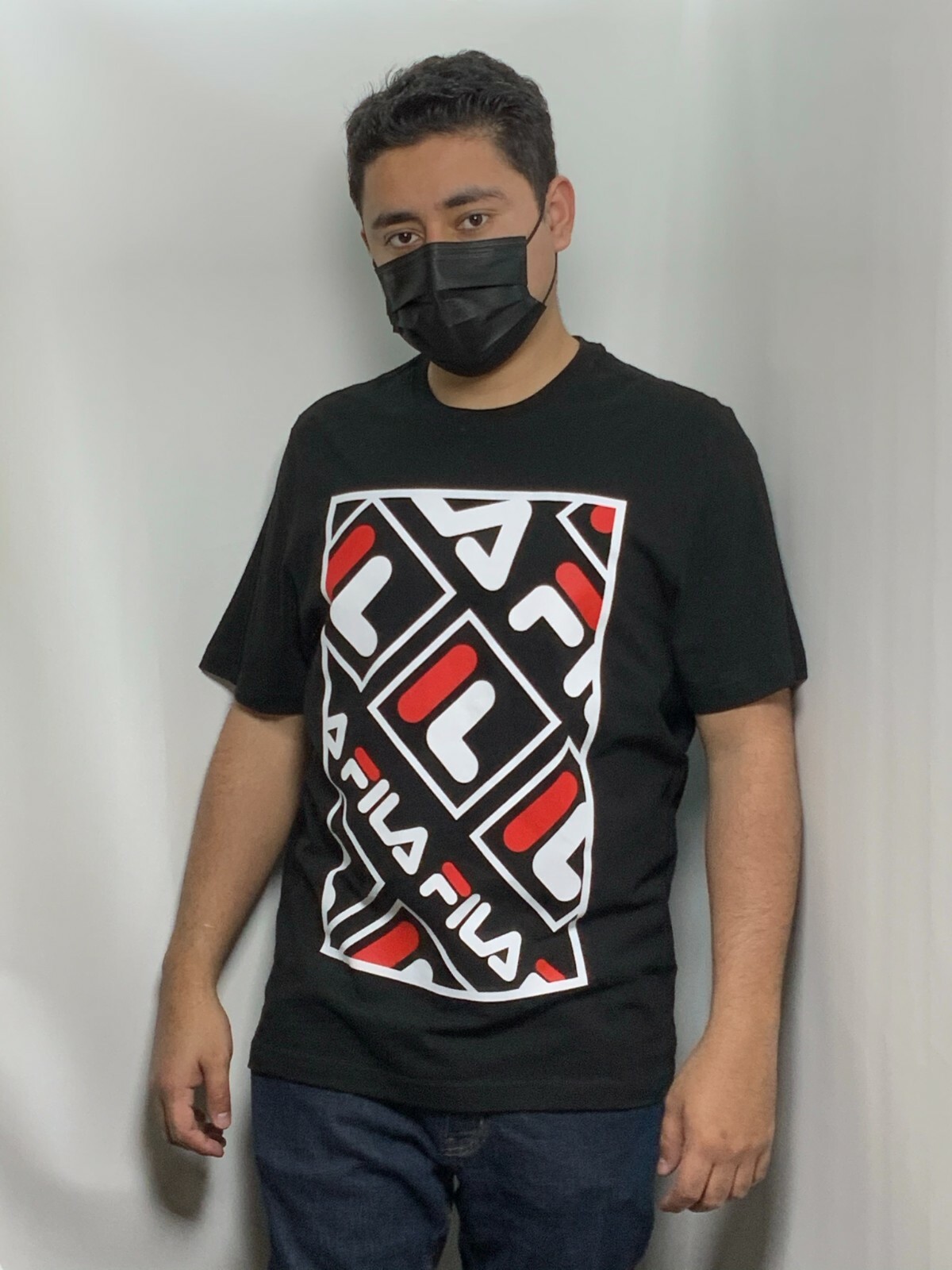 T shirt uomo Fila nera bianca rossa manica corta