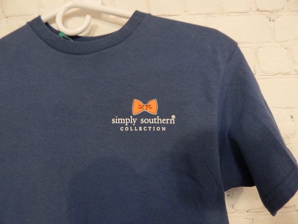 Girls Blue Simply Southern Short Sleeve T-Shirt size S/Pumpkin Spice ...