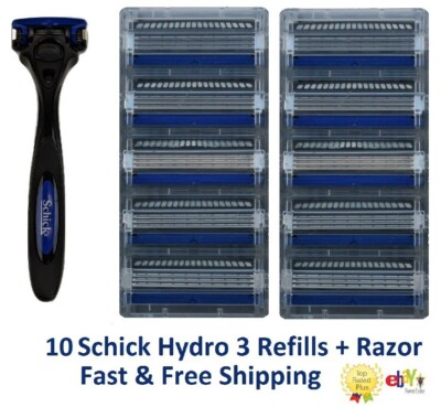 11 Schick Hydro 3 Razor Blades Hydro3 Refills 5 10 Cartridges Shaver Handle 4 8