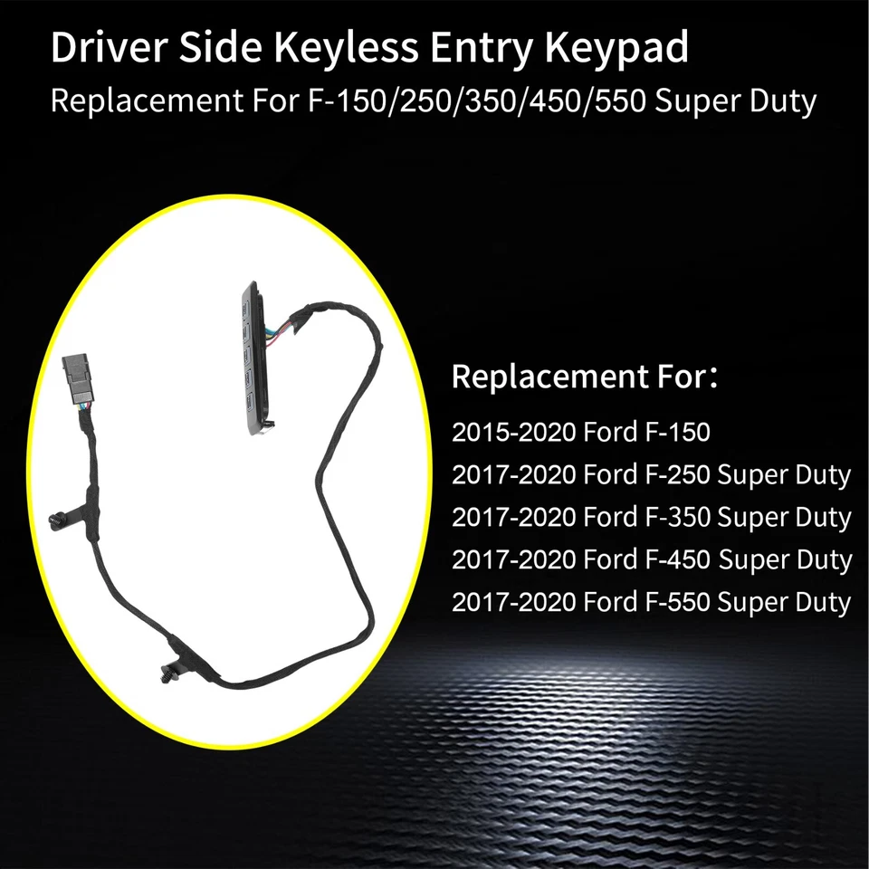 Teclado de entrada sin llave para Ford F150 F250 F350 F450 F550 2015-2020 FL3Z-14A626-AD Foto 3 de 4