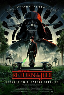 RETURN OF THE JEDI 1983 4K ONE SHEET POSTER PRINT 41X27'' FREE P&P STAR WARS