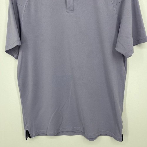 Rhone Polo Shirt Men's Size M Purple Short Sleeve Collared Moisture Wicking - Picture 3 of 9