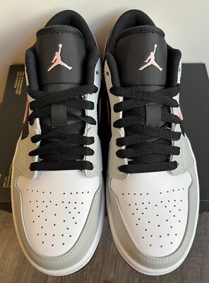 Nike Air Jordan 1 Low Black Bleached Coral Grey Fog 553558-062