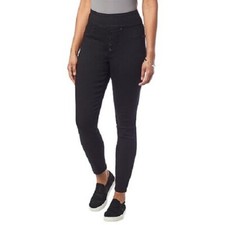 size small DG2 Diane Gilman Virtual Stretch Denim Pull-On Jean black new