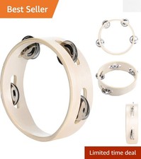 6-Inch Kids Handheld Tambourine - Engaging Metal Jingles for Young Musicians