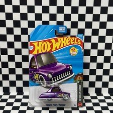 💜🔥 2026 Hot Wheels Tooned Purple Passion Super Custom 🛞 HW Real Riders Rubber