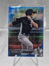 2017 Bowman Chrome Jameson Fisher 1st Blue Shimmer Refractor 102/150 BCP234!