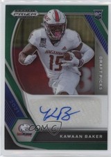 2021 Panini Prizm Draft Picks Green Kawaan Baker #DPA-KAW Auto 1q6u