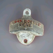 Open Bottle Here Bottle Opener STARR X  Wall Mounted vintage retro