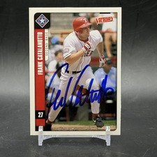 2001 Upper Deck Victory #144 Frank Catalanotto On Card Auto Texas Rangers Card