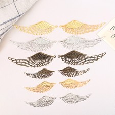 10Pcs Angel Wings Pendant Metal Crafts For DIY Headwear Jewelry Making Parts
