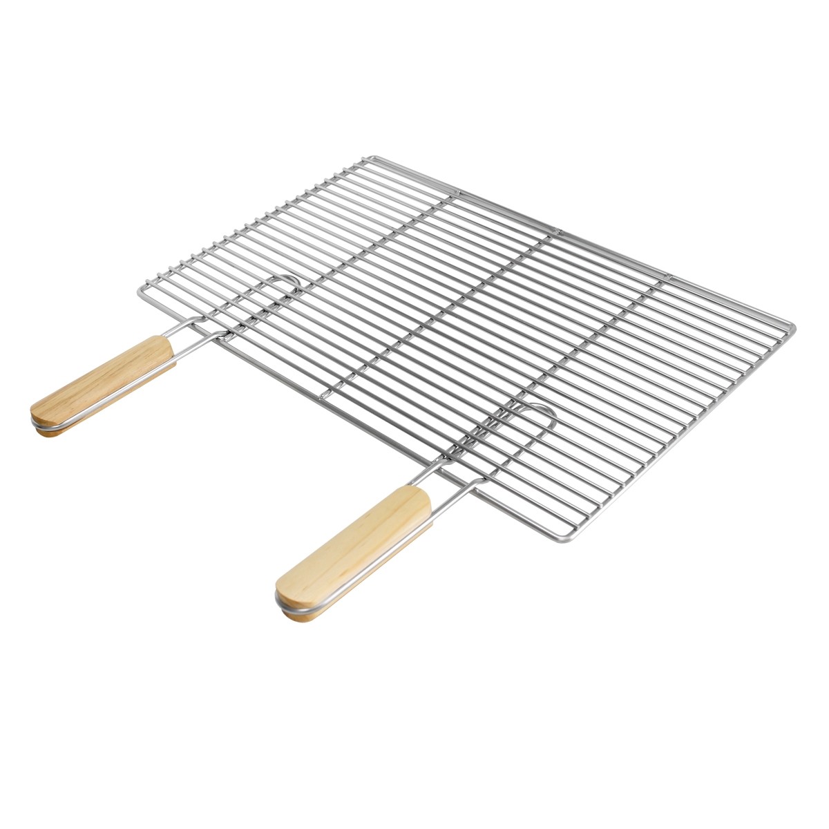 Parilla Bbq Portátil Acero Inóxidable 54X34Cm Camping Manijas Madera Insertable En Oferta Parilla Bbq Portátil Acero Inóxidable 54X34Cm Camping Manijas Madera Insertable