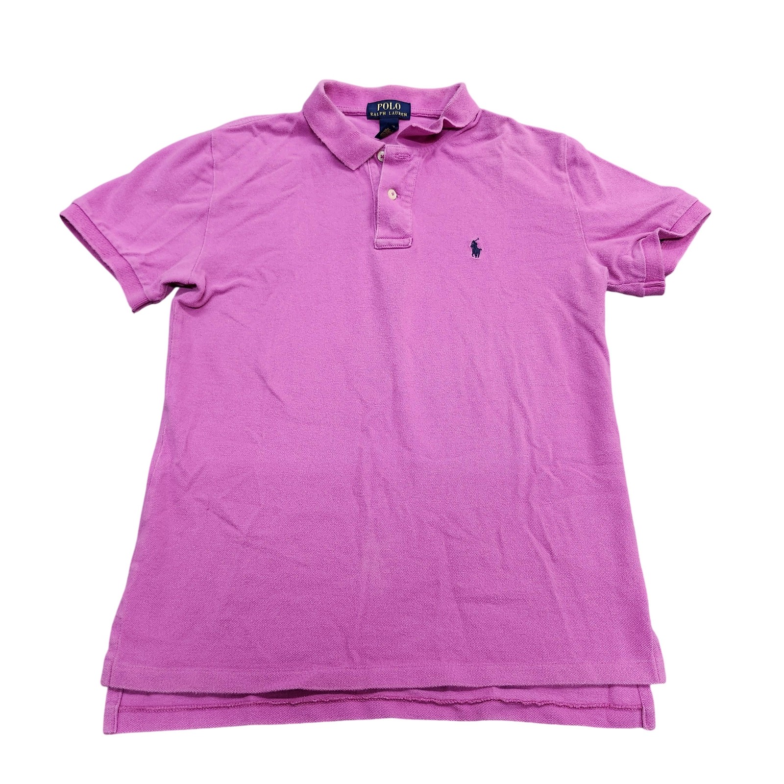 Polo Ralph Lauren Polo Shirt Boys Large 14-16 Pink Logo Pique Cotton Top