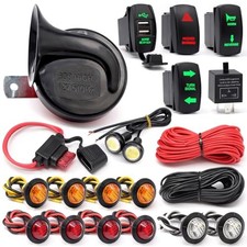 Universal ATV UTV Turn Signal Horn Kit,Street Legal Kit for UTV ROV ATV Golf