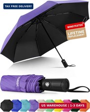 Seniny Windproof Travel Umbrella, Automatic Umbrellas for Rain, Portable  Compa