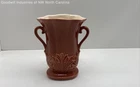 Red Wing Pottery Vase 1357 Double Handle Floral Embossed USA Ceramic Decor