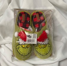 NEW Grinch Slippers- Dr. Seuss Adult Women's 7-8 Men's 5-6