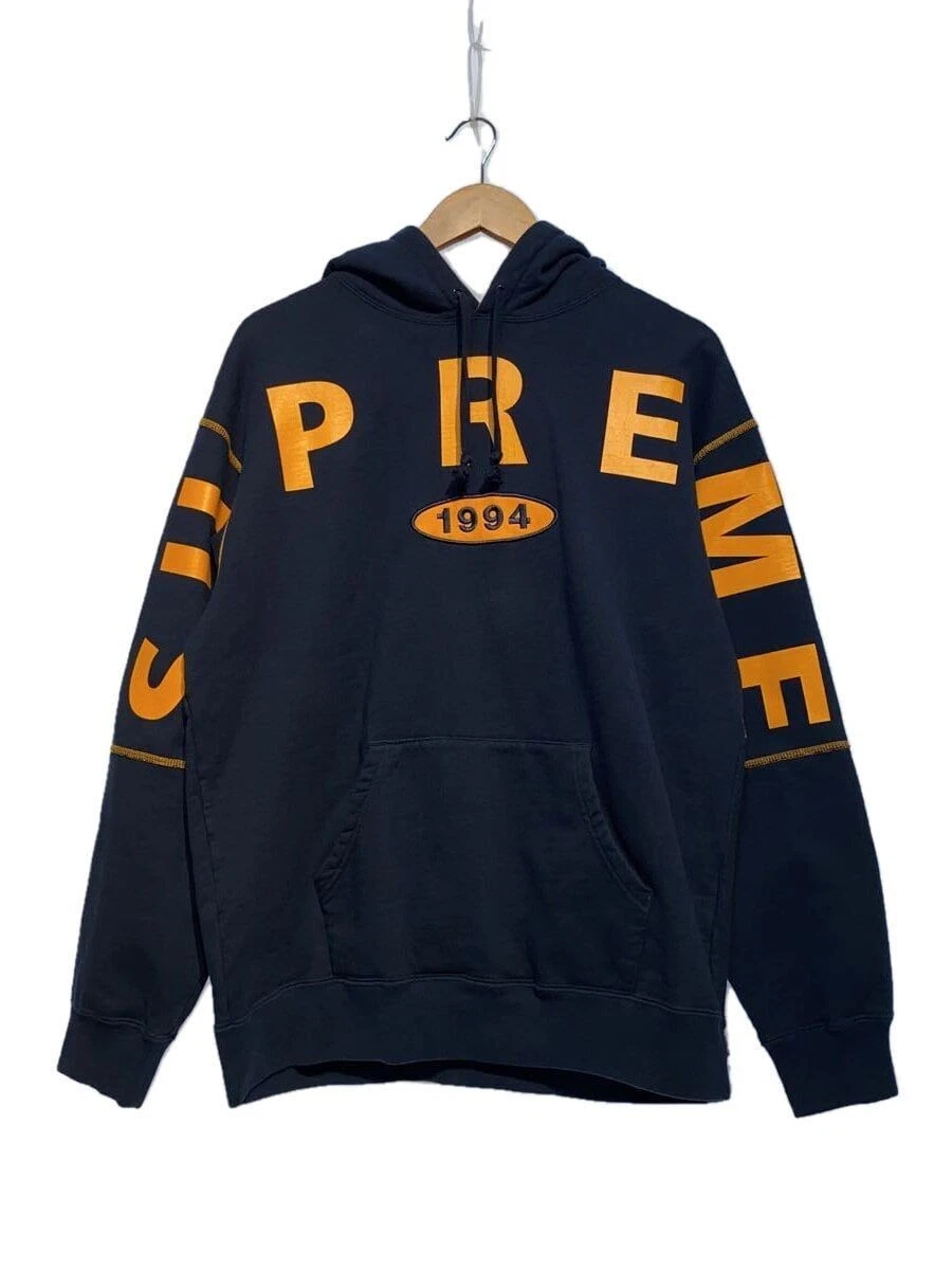 Veste de survêtement Supreme Hoodie 19AW logo épaule   M coton marine occasion