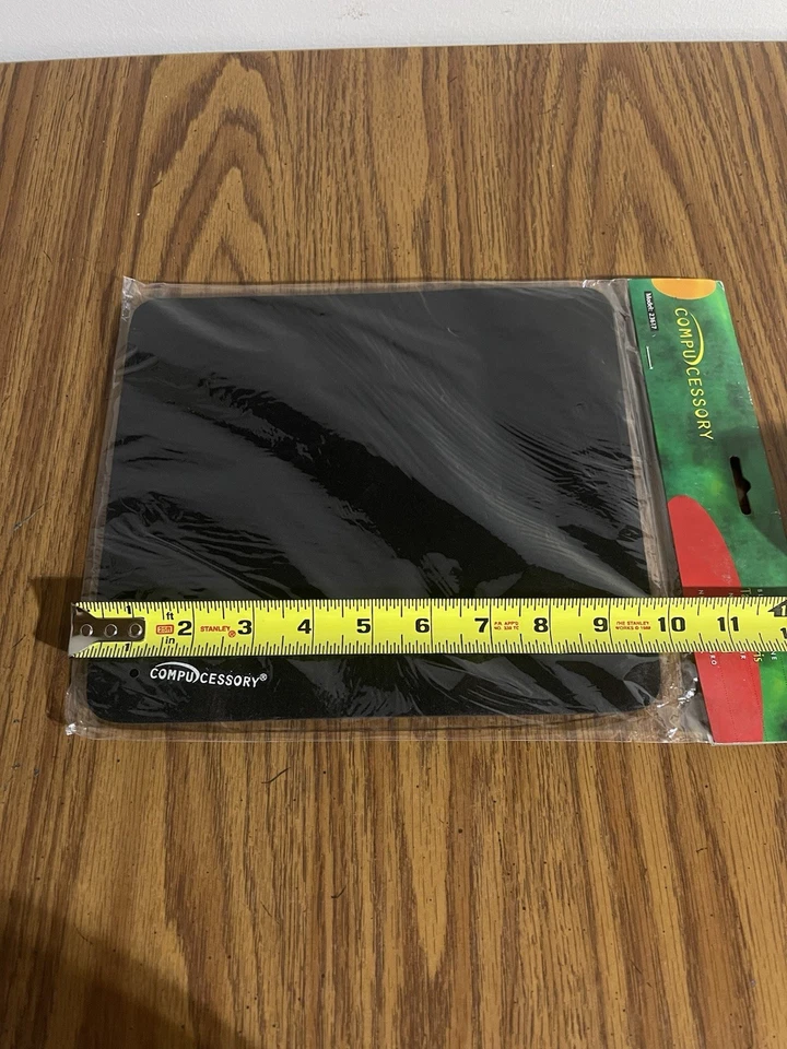 Полная коробка из 12 компактных экономичных ковриков для мыши - черные (CCS23617) - Изображение 2 из 4