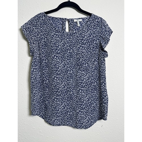Joie 100% Silk short-sleeve patterned blouse.