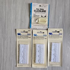 3 Dritz 3" 76mm Soft BRA-BACK EXTENDER Sew-On White 56647 New A3