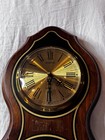 Bulova Wood Wall Clock with Barometer, Roman Numerals, Quartz Analog 23 in — photo 4