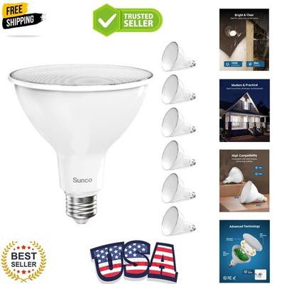 #ad Sunco 6 Pack Outdoor LED Flood Home Residential Patio Driveway Light Waterpr... $80.99