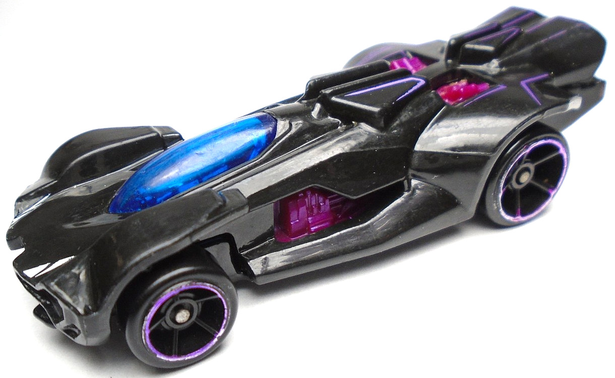 2014 HOT WHEELS HW REV ROD BLACK 1:64 DIECAST 2 7/8" RACE CAR WITH PURPLE & BLUE