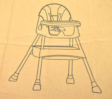 Kids Baby Toddler High Chair 4 In 1 Pink/White Dinner Stool Seat Adjustable Tray