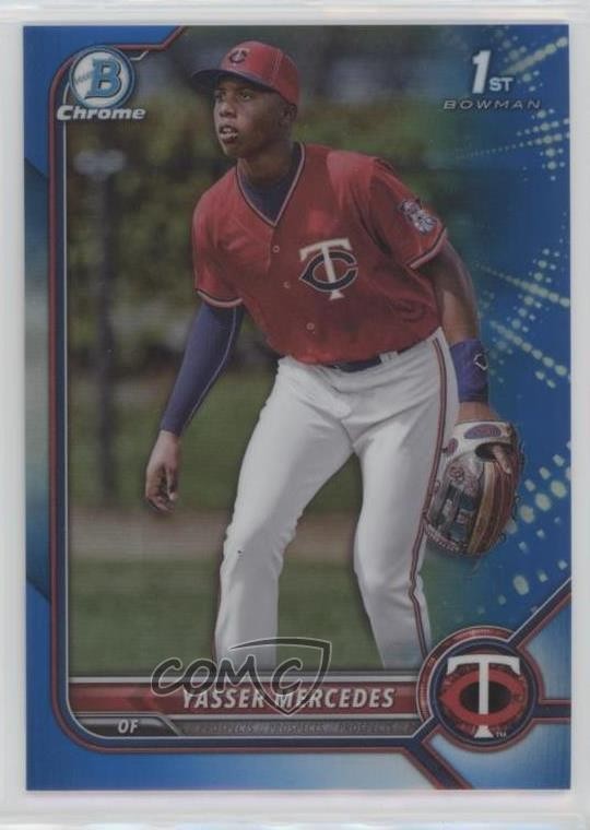 2022 Bowman Chrome Prospects Blue Refractor 80/150 Yasser Mercedes #BCP-171 0q4s