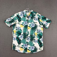 Hurley Shirt Mens Large Multicolor Floral Hawaiian Casual Beach Dad Surfer