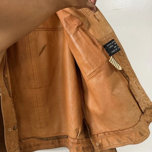 Vintage Brown Suede Leather Jacket Size 40 Western (RRL STYLE) Made In Hong Kong image 9