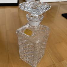 Whisky Karaffe Kristall Vintage handgeschliffen Lead Crystal cover 24 % PbO