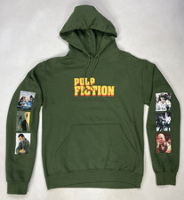 Pulp Fiction Movie Graphic Pullover Hoodie Men Small Green