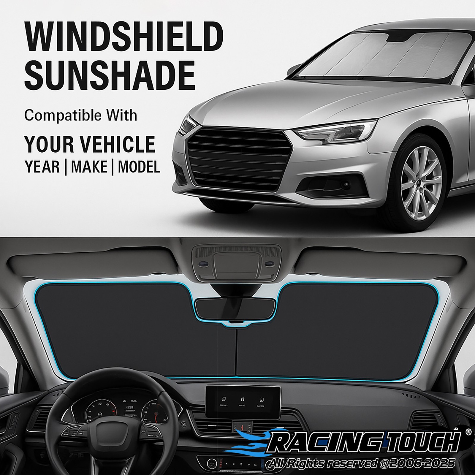 UV Heat Shield Custom-Fit SunShade For 2014-2023 Maserati Ghibli (M157)
