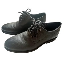 Hush Puppies Mens Black Leather Lace Up Oxford Shoes Size 10.5 Comfort Bounce
