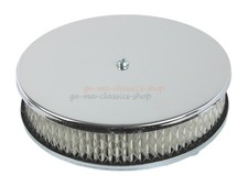 Chrom Luftfilter Gewebe rund flach für VW Käfer Buggy Trike Karmann Bus flacher 