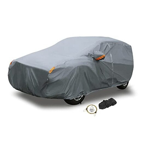 Full SUV Car Cover w/Zipper Door Soft Lining Waterproof Outdoor All Weather