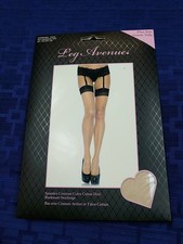 Leg Avenue Spandex Contrast Color Cuban Heal Backseam Stockings Plus Size