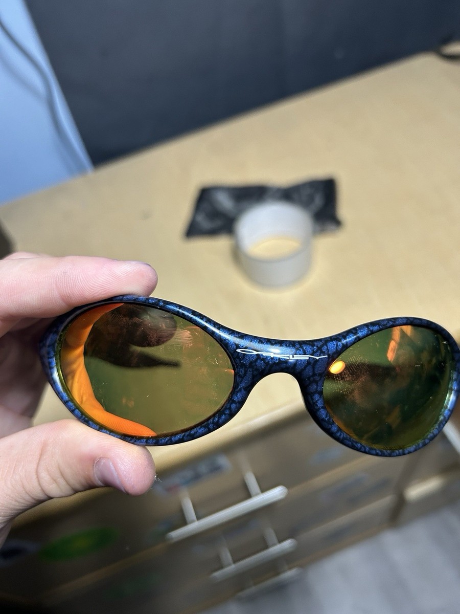 Oakley Eye Jacket Gen 1 Cobalt Gold Iridium Lenses Sunglasses | eBay