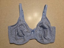Wacoal Bra 32DD Halo Lace Blue Unlined Underwire 65149